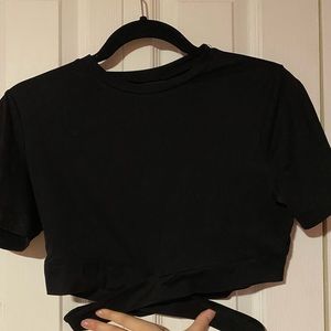 Criss cross crop top